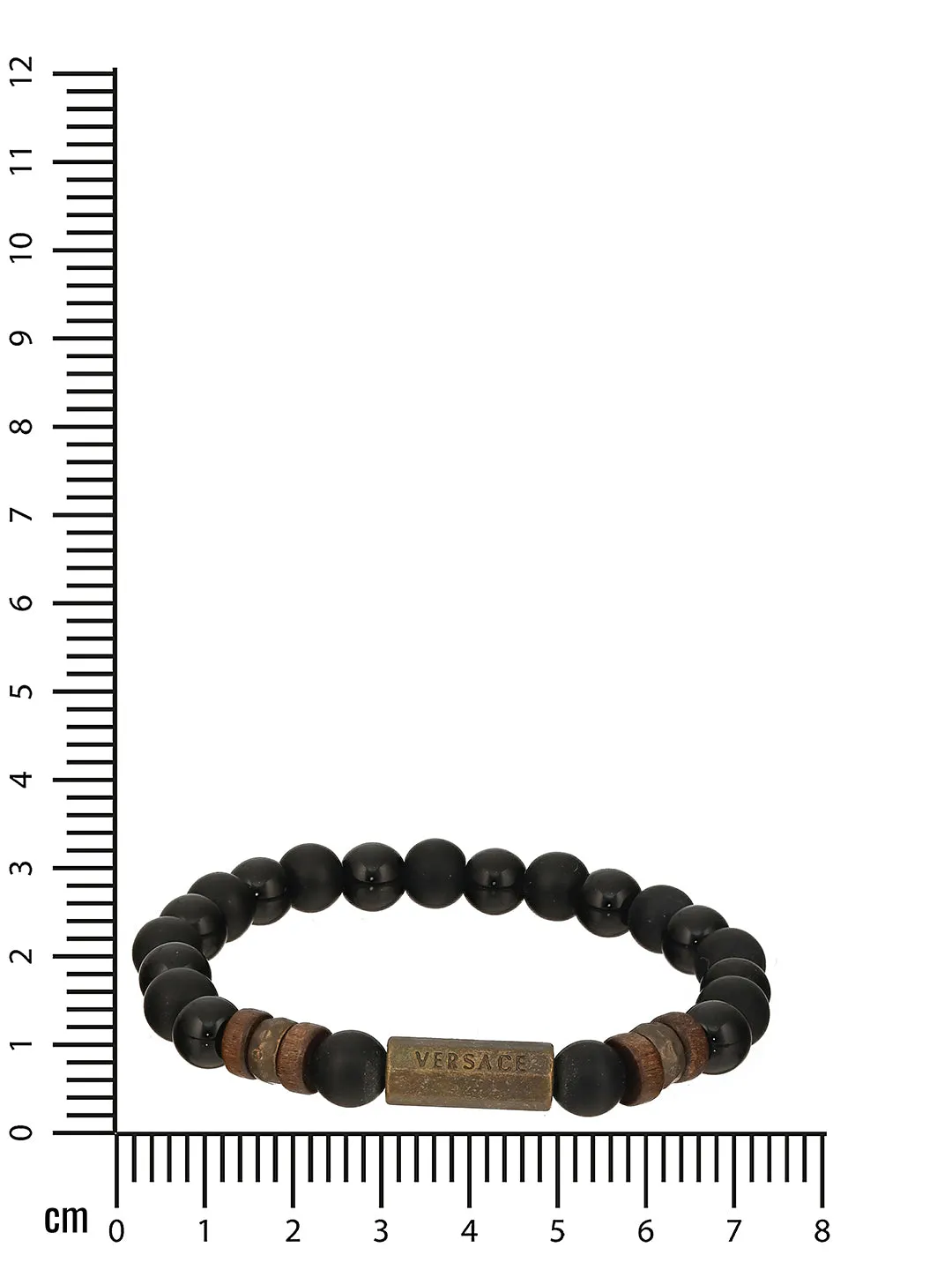 Men Pack Of 3 Grey And Black Elasticated Semi Precious Beaded Bracelet