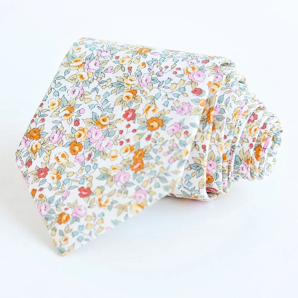 Men's Freestyle Self-Tie Bow Tie / Blossoms In Yellow