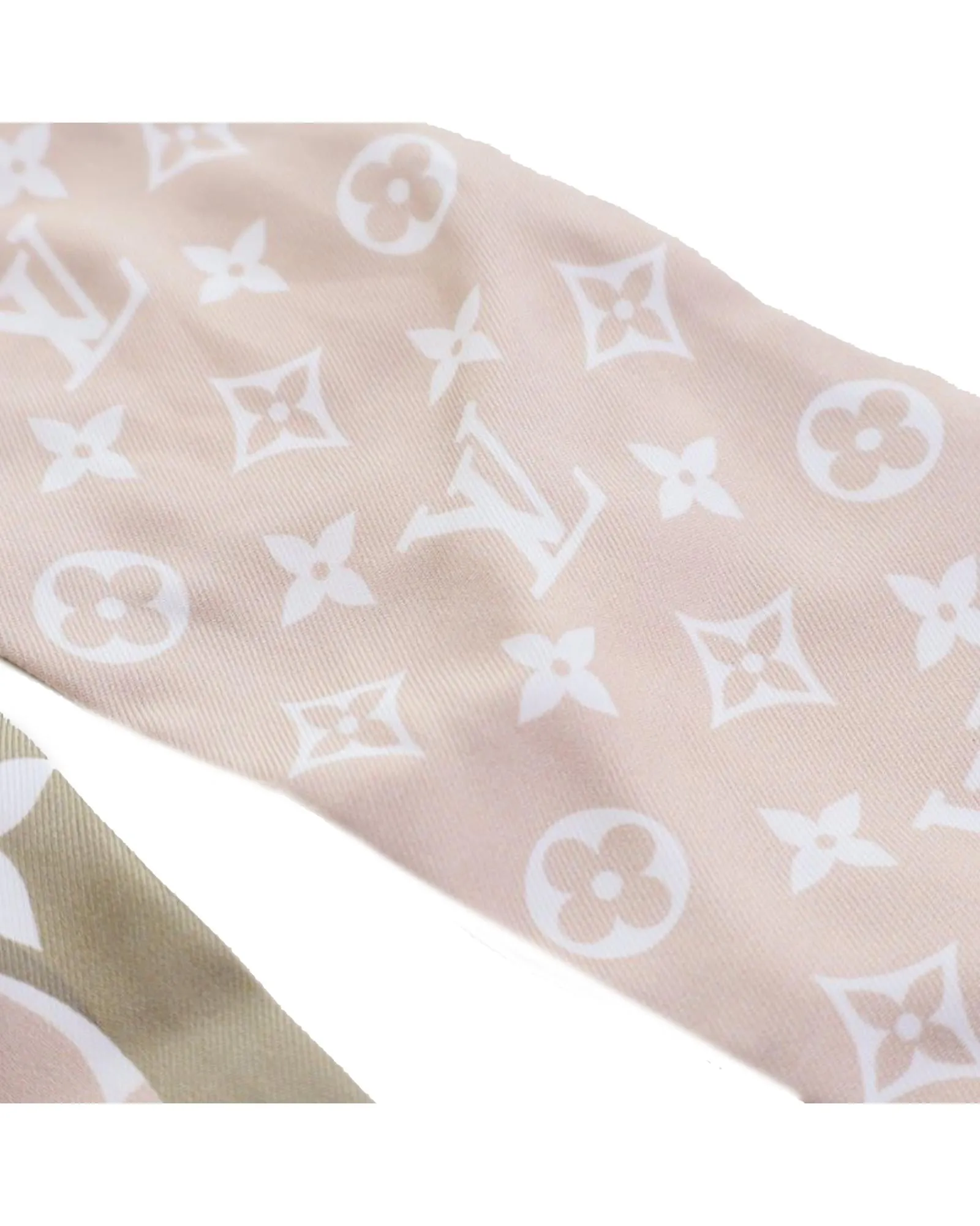 Monogram Silk Bandeau with Marble Pattern