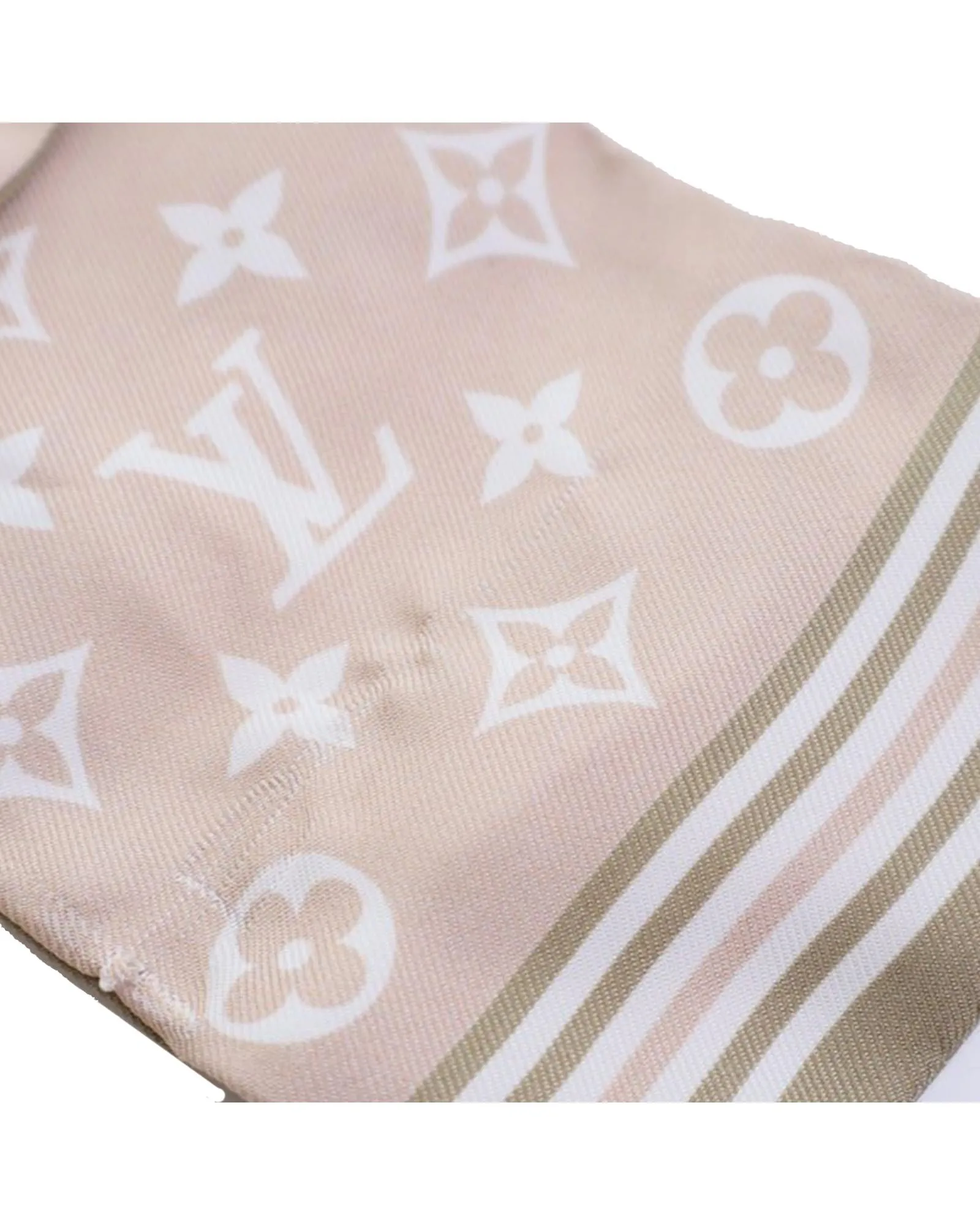 Monogram Silk Bandeau with Marble Pattern