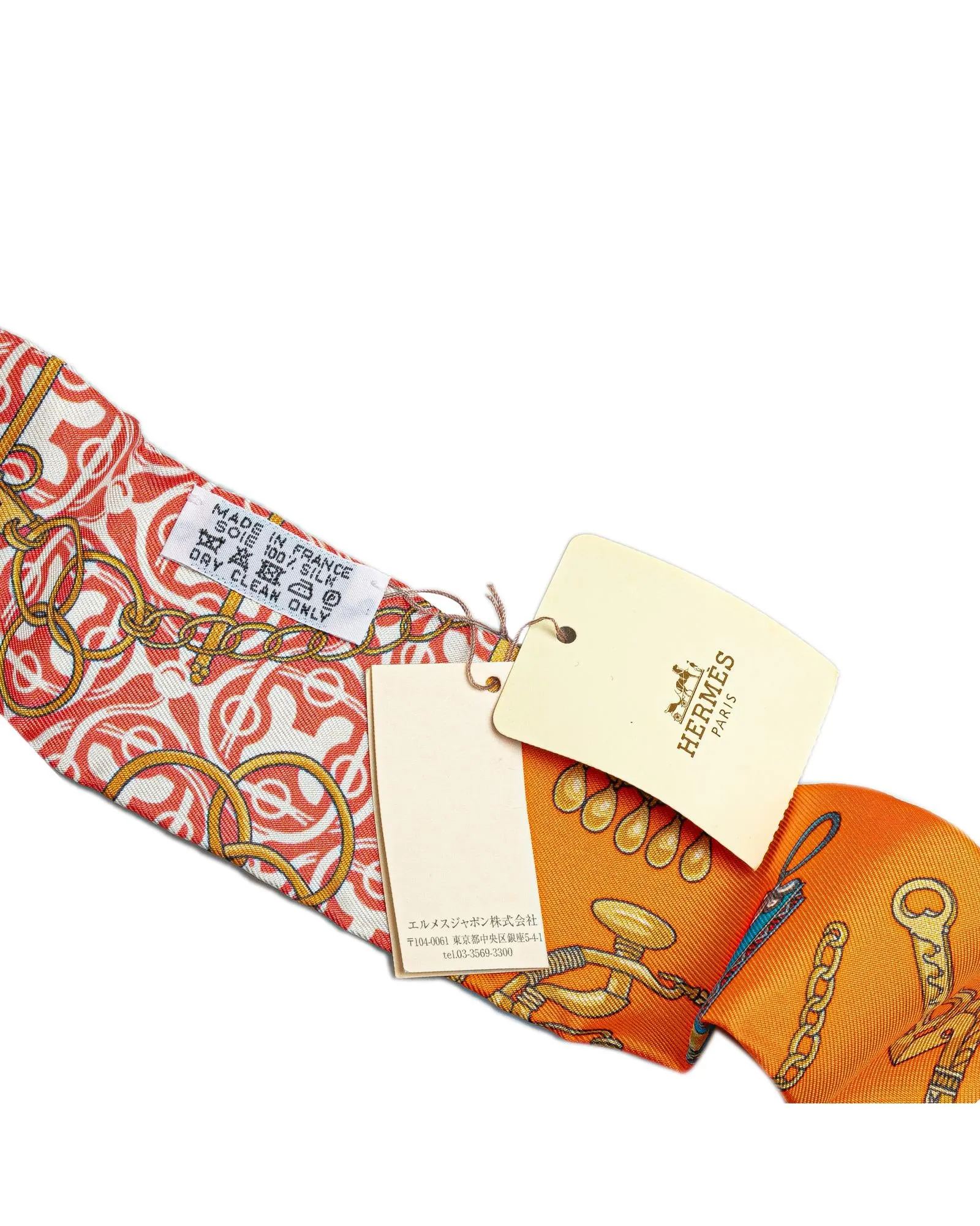 Mors Et Gourmettes Remix Silk Twilly Scarf