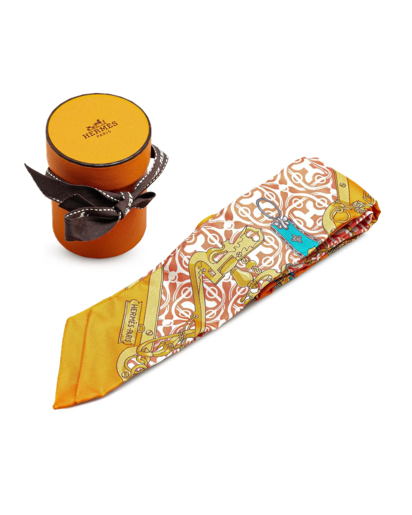 Mors Et Gourmettes Remix Silk Twilly Scarf