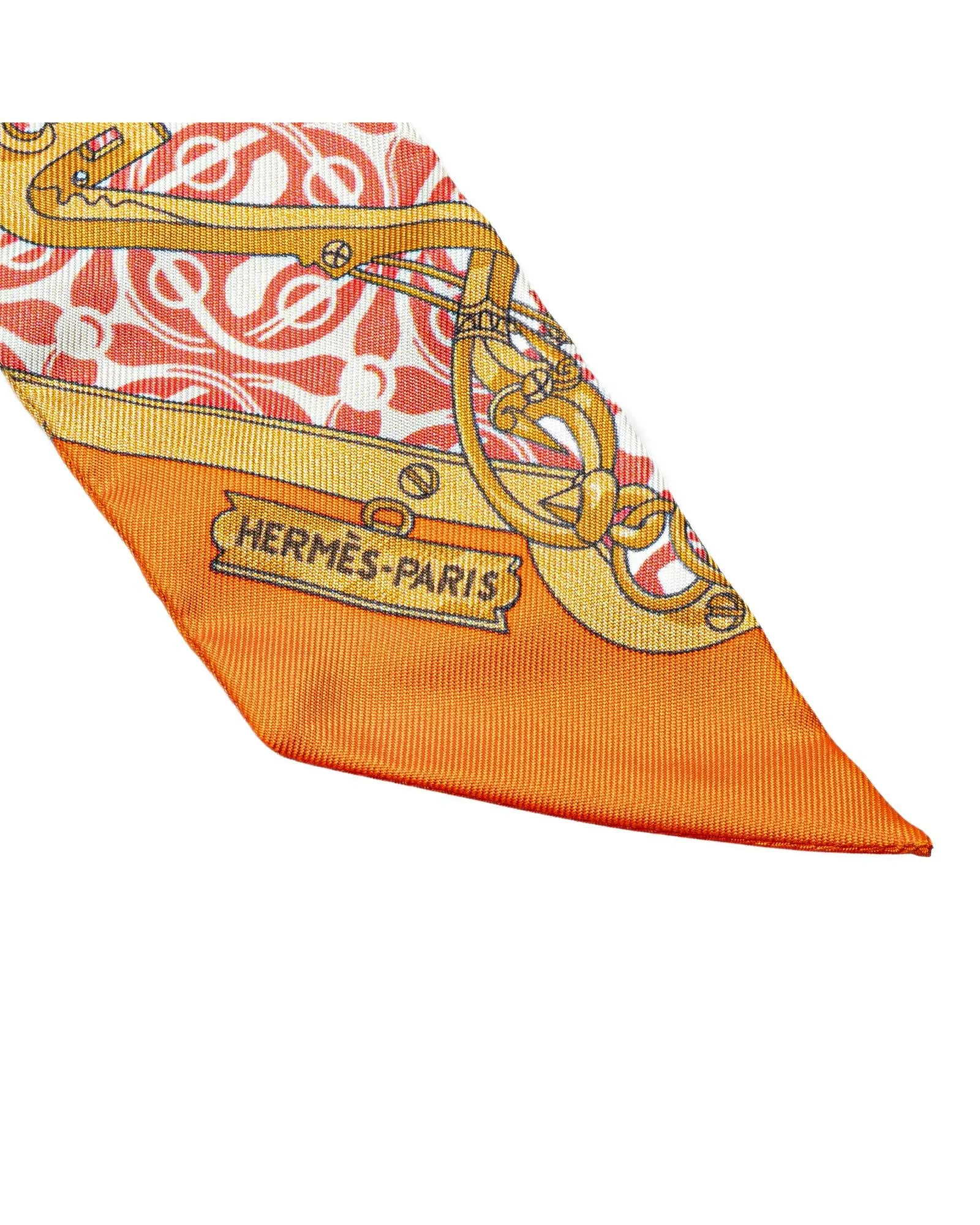 Mors Et Gourmettes Remix Silk Twilly Scarf