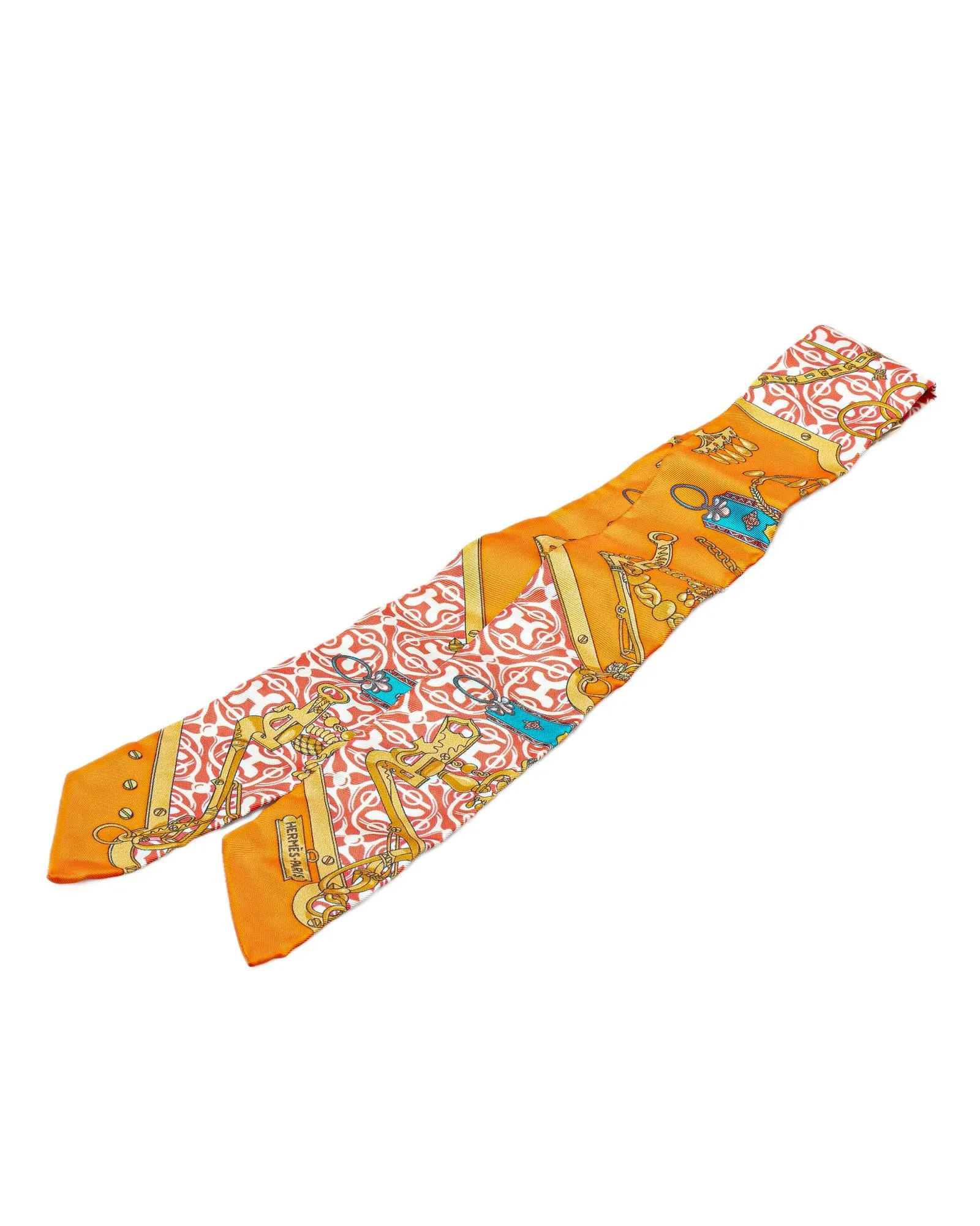 Mors Et Gourmettes Remix Silk Twilly Scarf
