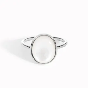 Mother of Pearl Silver Ring - Margit