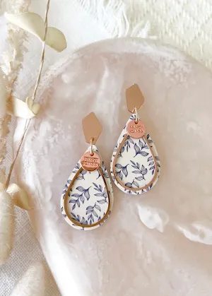 Navy Leaf Mini Teardrops