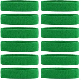 ONUPGO Sweatband Headbands for Men & Women -3PCS/12PCS Sports Headbands Moisture Wicking Athletic Cotton Terry Cloth Head Band