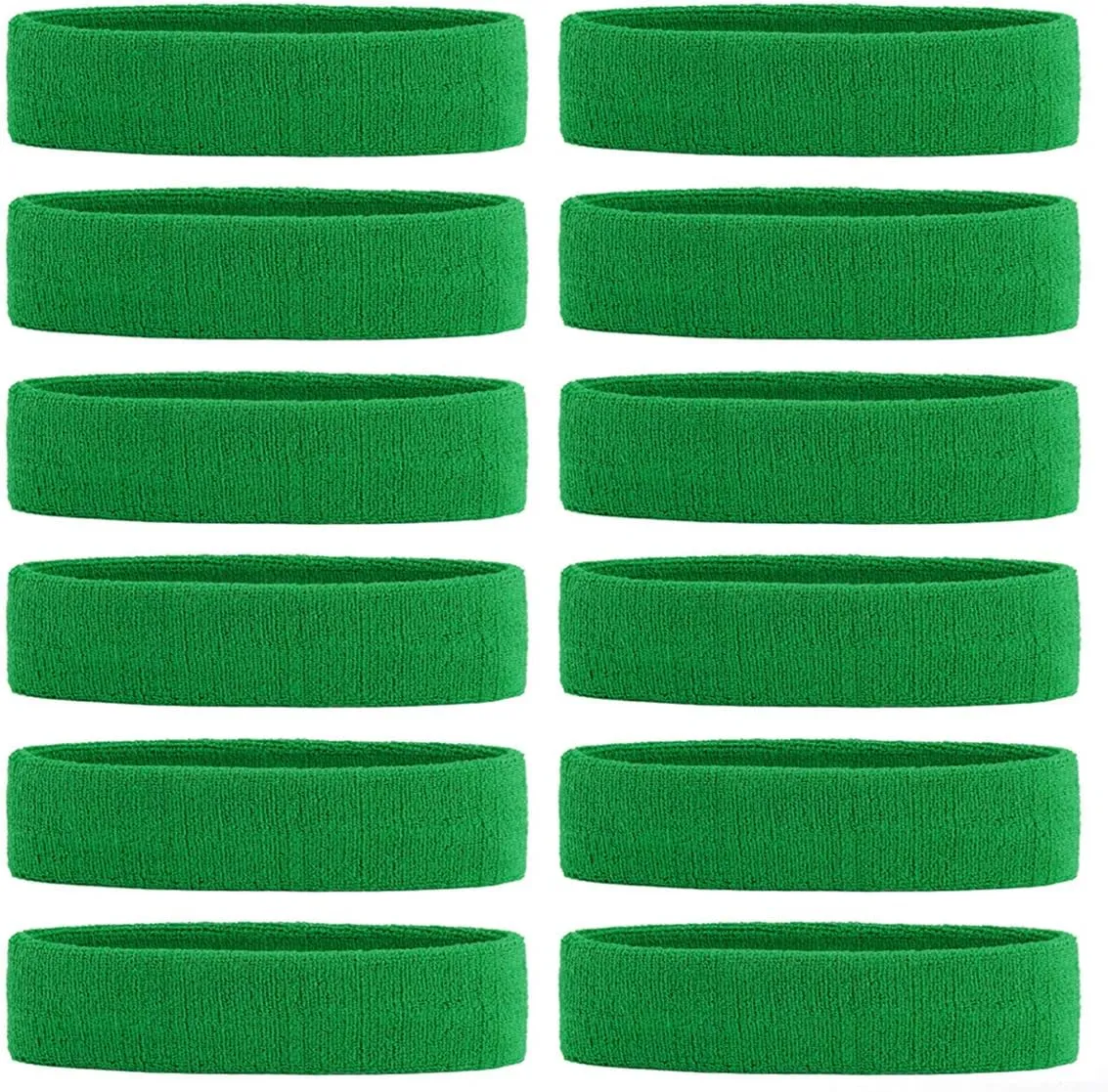 ONUPGO Sweatband Headbands for Men & Women -3PCS/12PCS Sports Headbands Moisture Wicking Athletic Cotton Terry Cloth Head Band