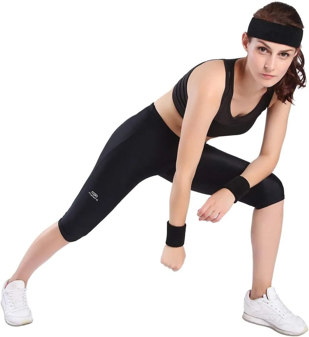 ONUPGO Sweatband Headbands for Men & Women -3PCS/12PCS Sports Headbands Moisture Wicking Athletic Cotton Terry Cloth Head Band