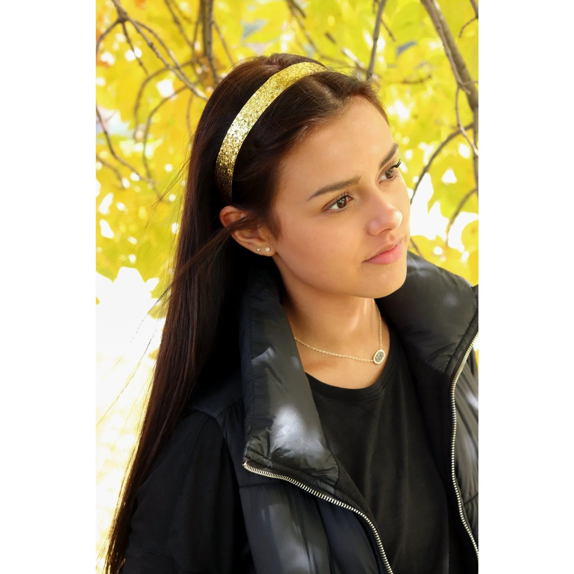 Orange Zebra Glitter Headband