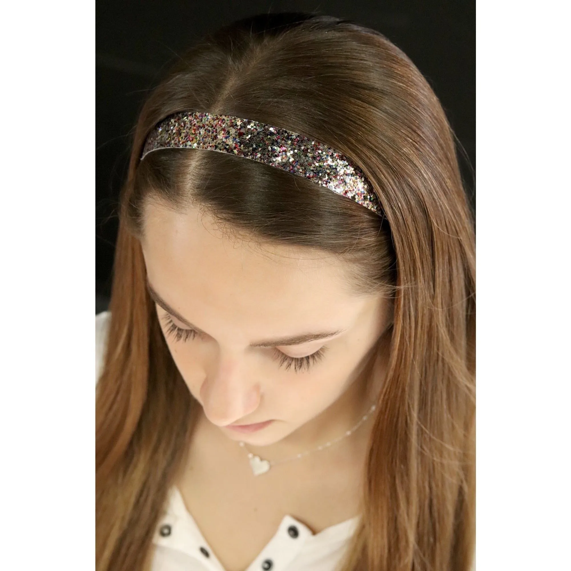 Orange Zebra Glitter Headband