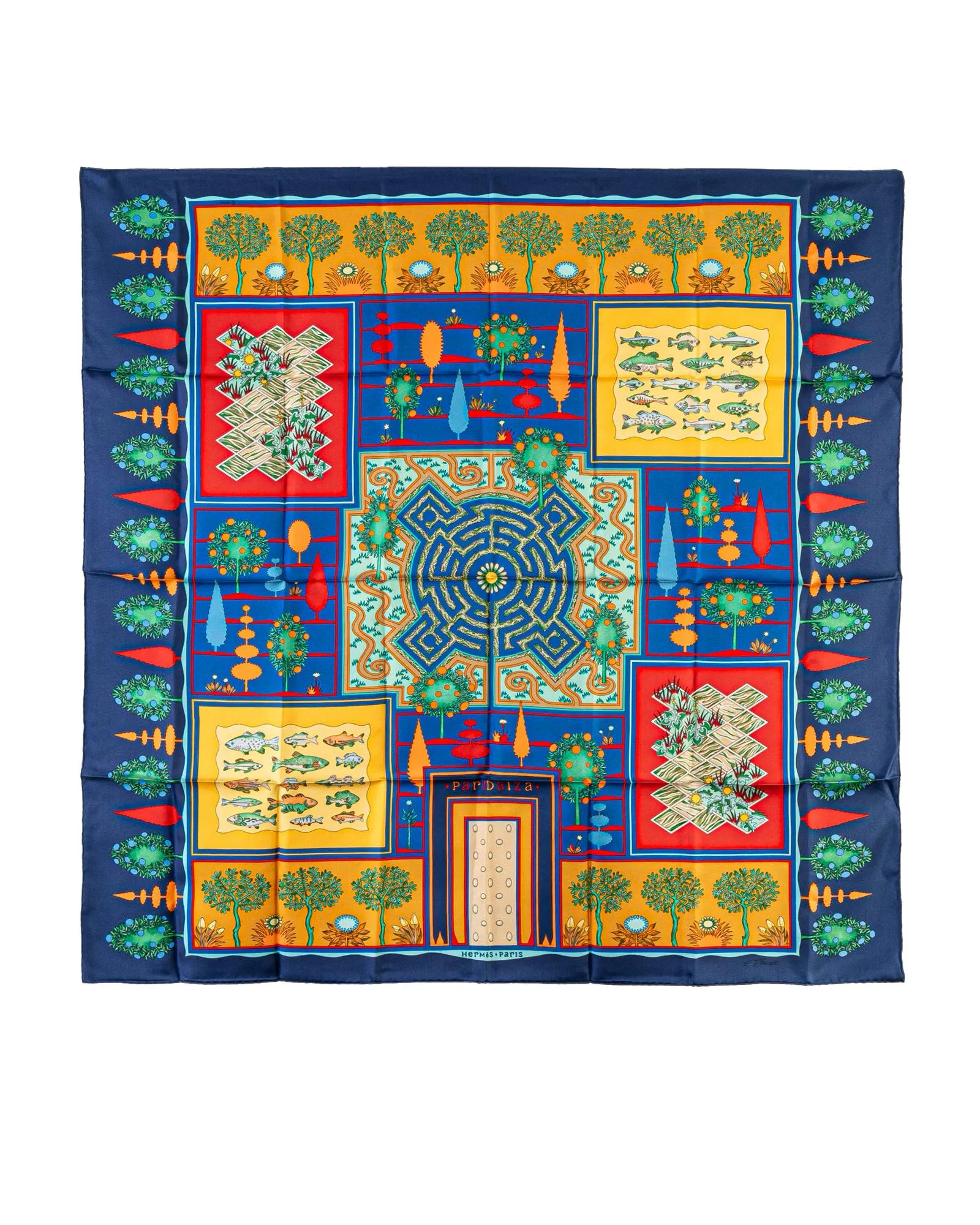 Paridaiza Print 100% Silk Scarf
