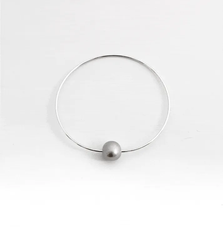Pearl Bangles - Sterling Silver