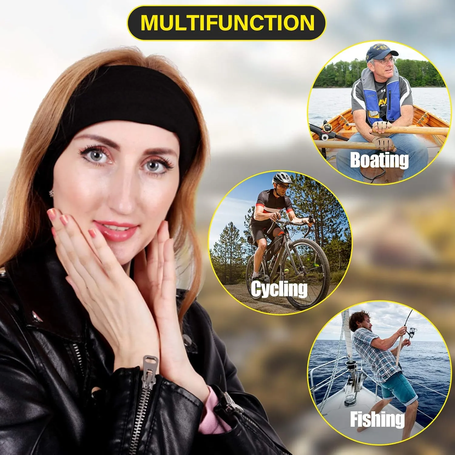 Peicees 6 PC Neck Gaiter Face Mask for Women Men Breathable Neck Gator Scarf Mask Cool Headwear Bandana Balaclava for Cycling