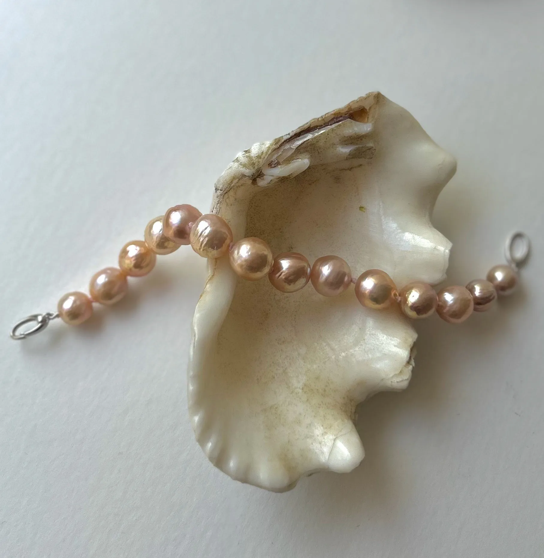 PINK APRICOT SPRING JAPAN KASUMI PEARL BAROQUE BRACELET
