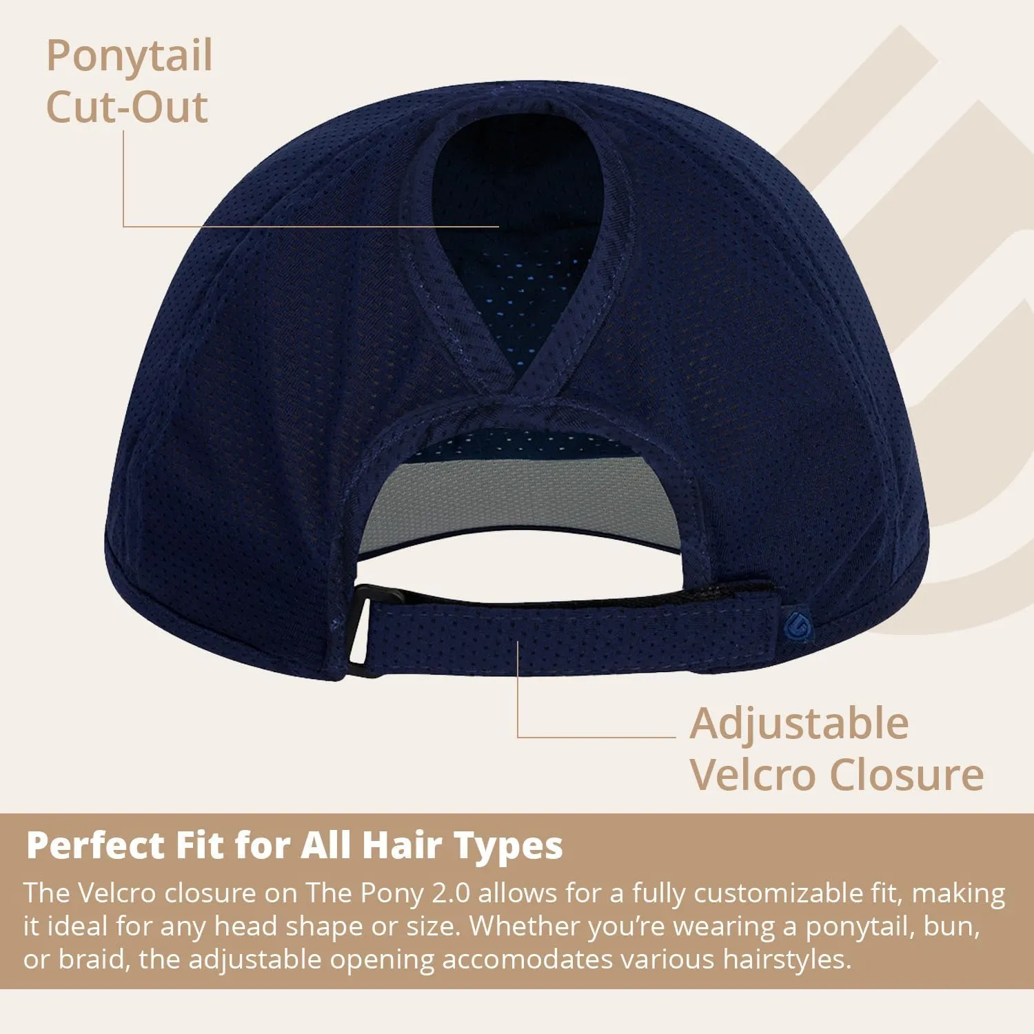 Pony 2.0 Sweat-Wicking Ponytail Hat for Women - Adjustable Baseball Cap for Running, Workouts, Tennis & Outdoors