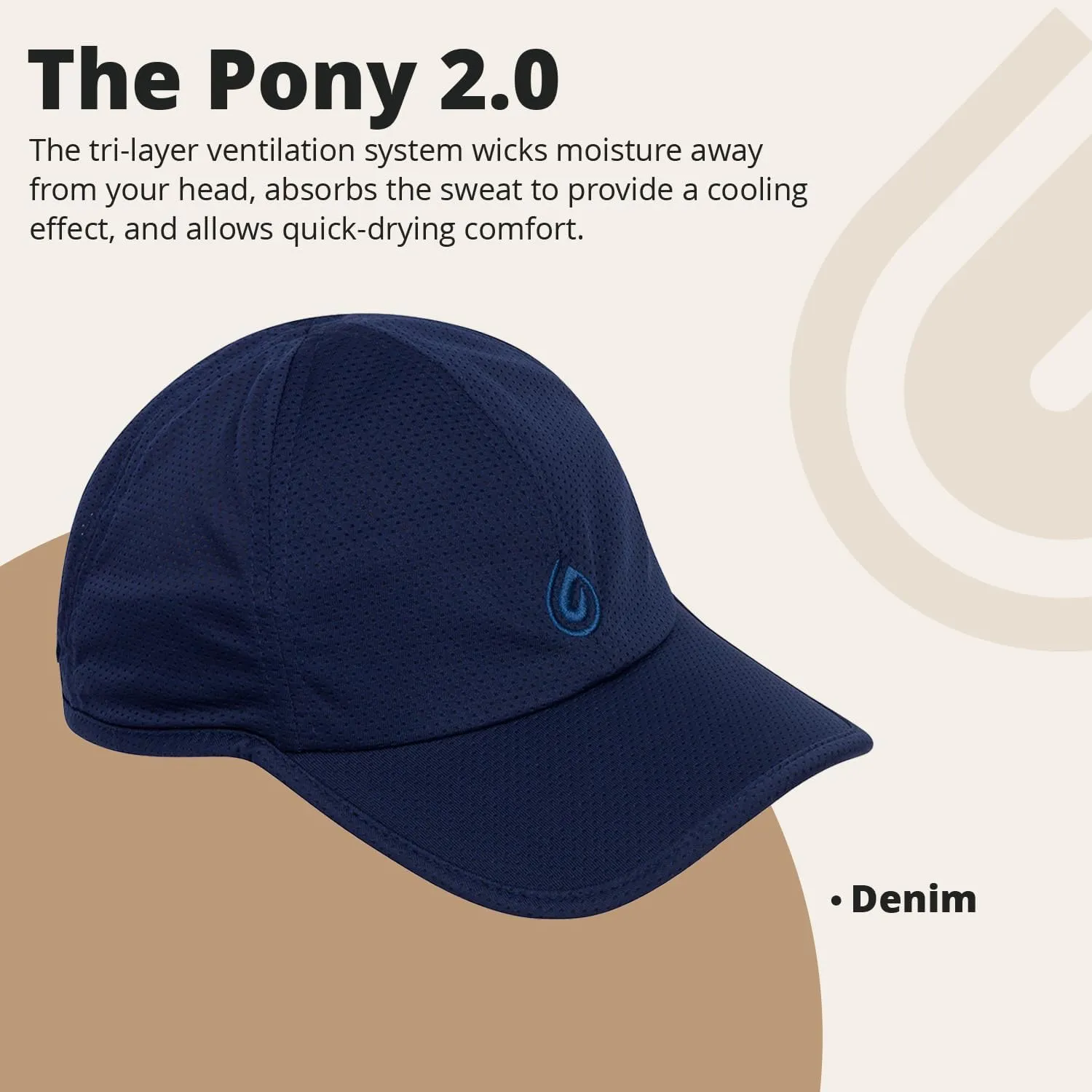 Pony 2.0 Sweat-Wicking Ponytail Hat for Women - Adjustable Baseball Cap for Running, Workouts, Tennis & Outdoors