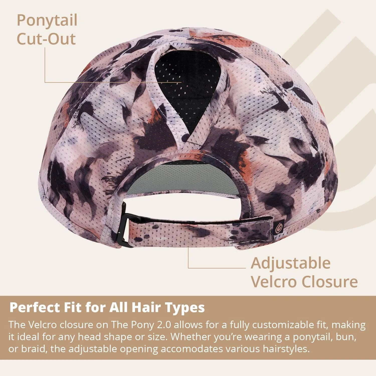 Pony 2.0 Sweat-Wicking Ponytail Hat for Women - Adjustable Baseball Cap for Running, Workouts, Tennis & Outdoors