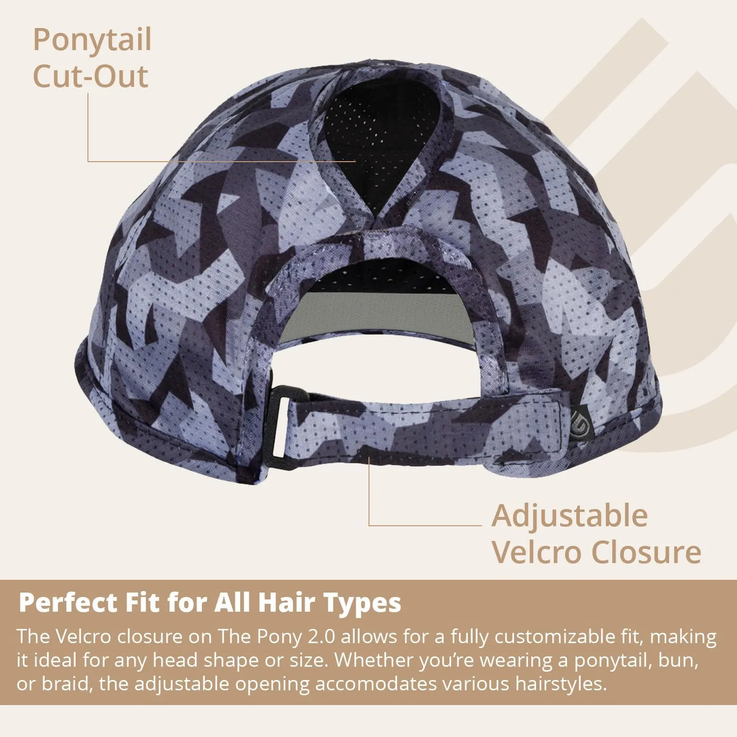 Pony 2.0 Sweat-Wicking Ponytail Hat for Women - Adjustable Baseball Cap for Running, Workouts, Tennis & Outdoors