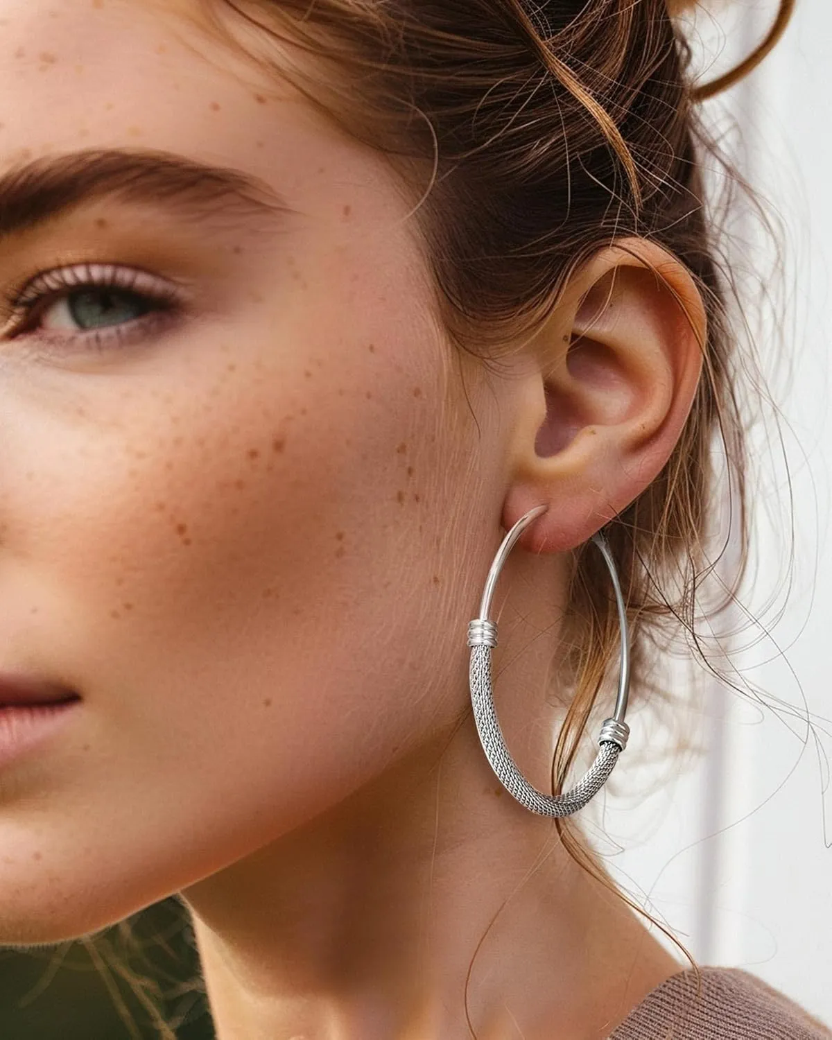 PROSTEEL Chunky Hoop Earrings For Women, 20mm/30mm/40mm/60mm/80mm/100mm, Gold Plated/Black Stainless Steel Hoops Earrings Statement Jewelry