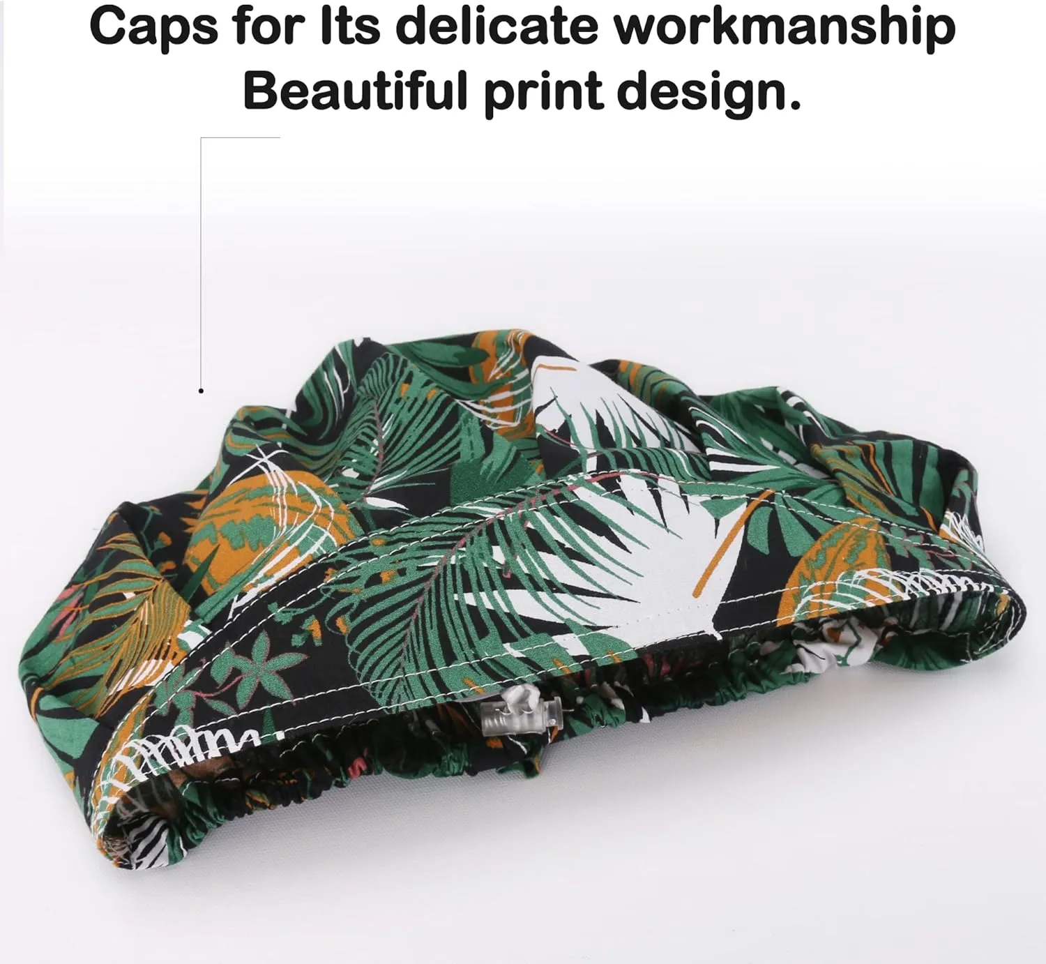 QIYIPASTA Bouffant Scrub Caps Unisex Working Cap Scrub hats One size Multi Color