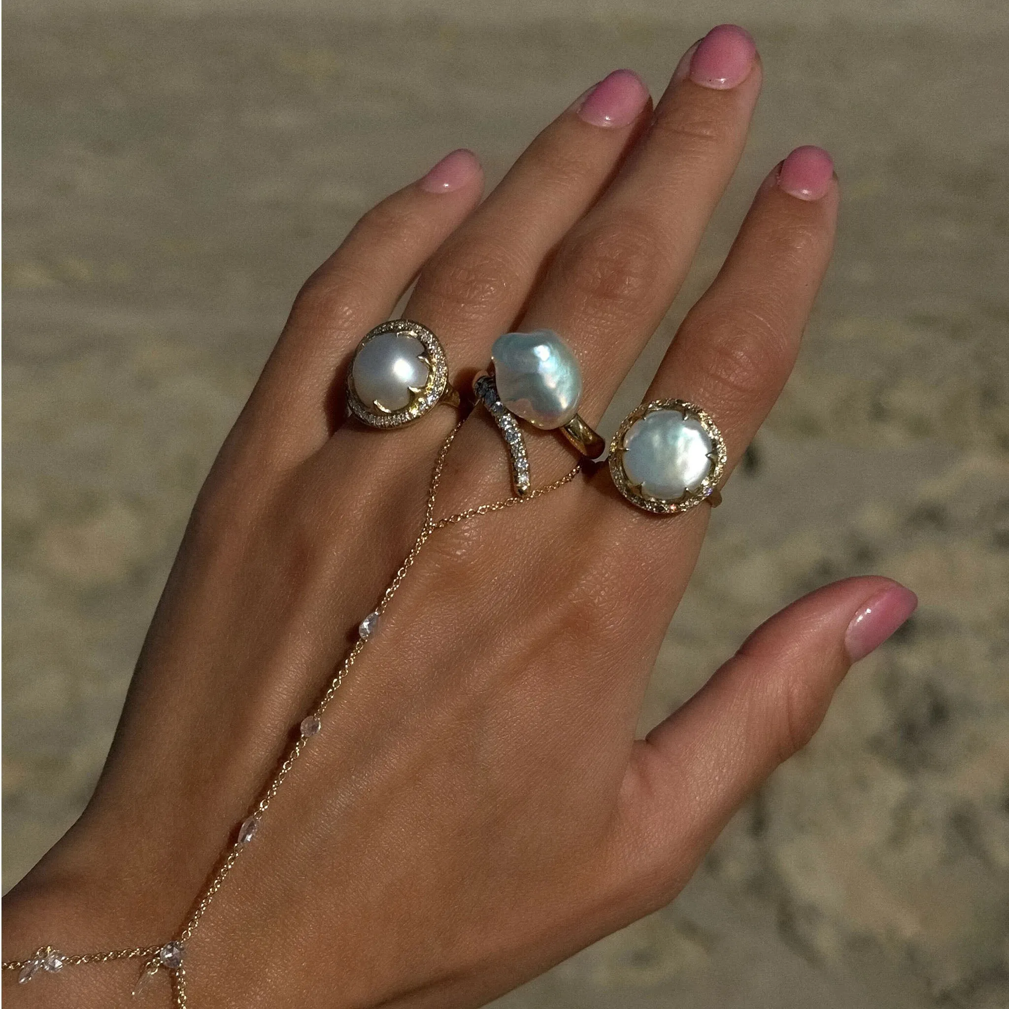 Queen Saturn Pearl Ring