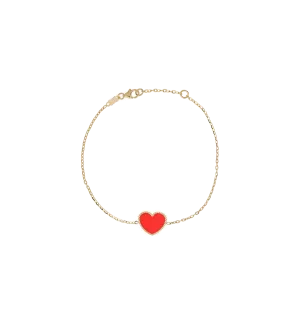 Red Heart Bracelet 14K