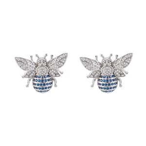 Sapphire Bee Statement Earrings