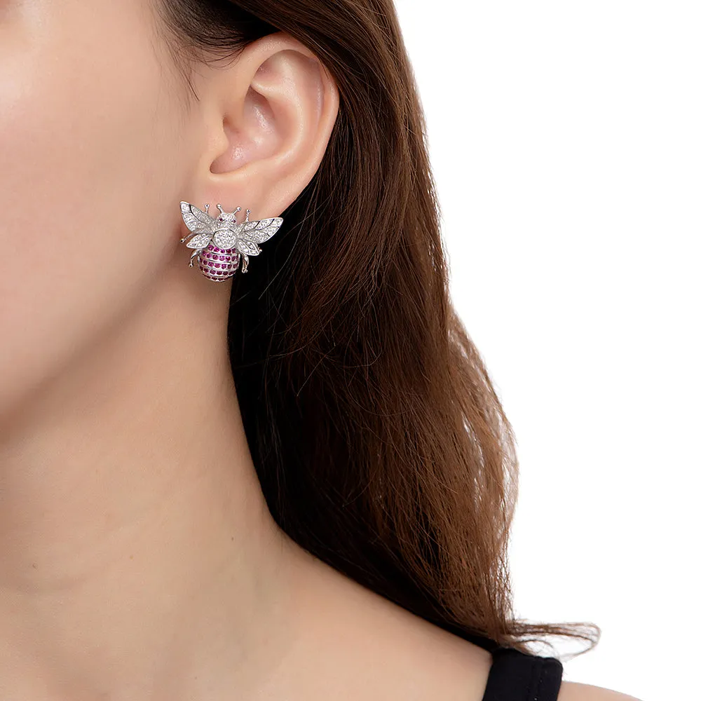 Sapphire Bee Statement Earrings
