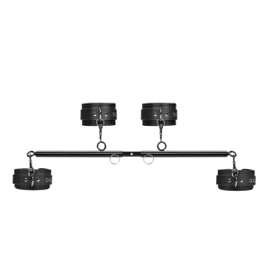 Shaki Titan Series | Adjustable Wrist to Ankle Cuffs with Metal Bar