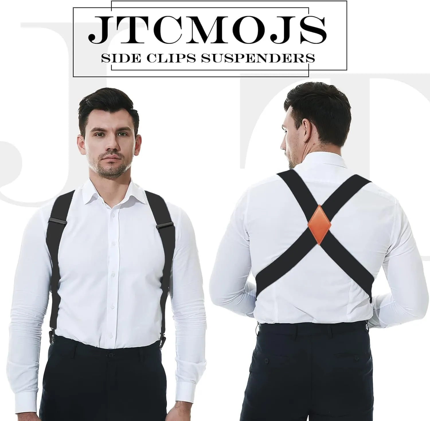 Side Clips Suspenders for Men Heavy Duty 2" Trucker Style Work Suspender