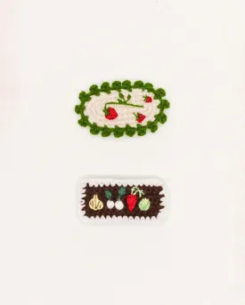 Strawberry Fields Crochet Hair Clips