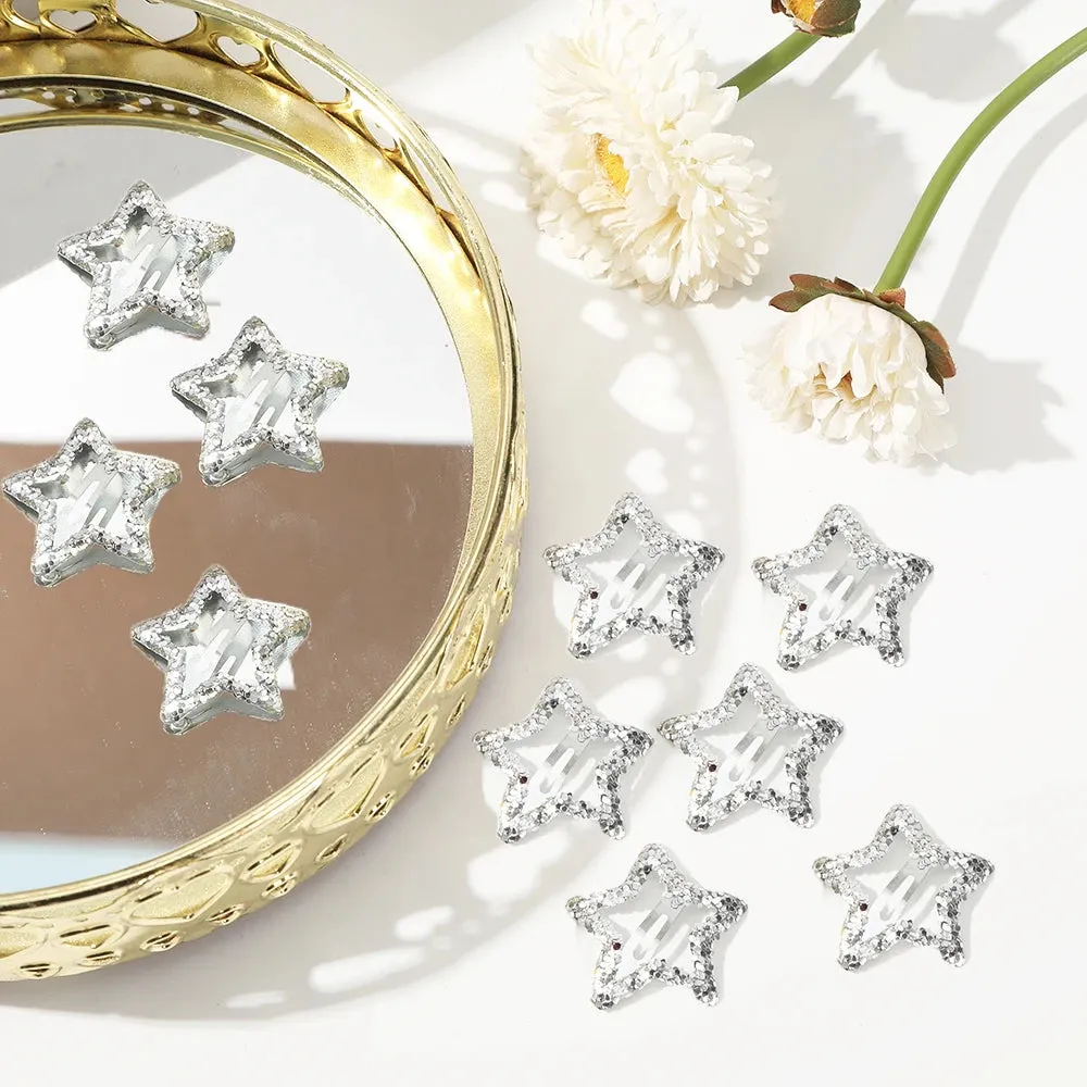 TEEK - 5-10 Pcs Hollow Star Hair Clips