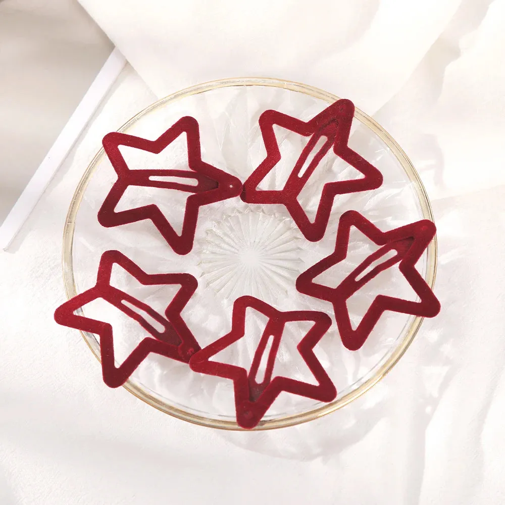 TEEK - 5-10 Pcs Hollow Star Hair Clips