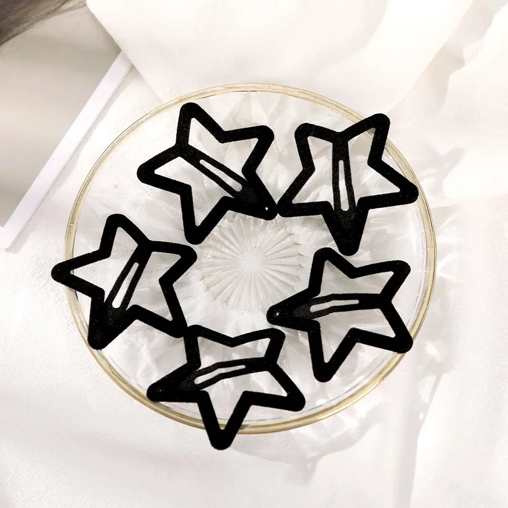 TEEK - 5-10 Pcs Hollow Star Hair Clips