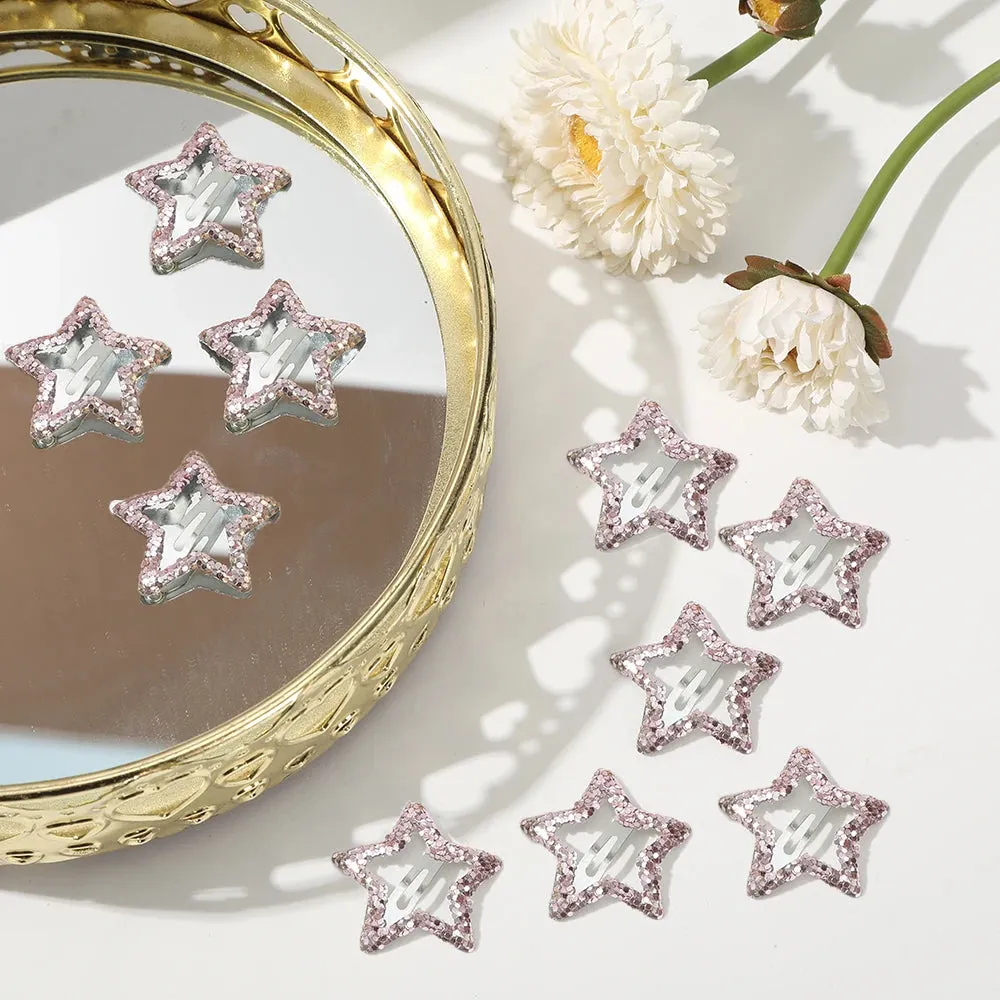 TEEK - 5-10 Pcs Hollow Star Hair Clips