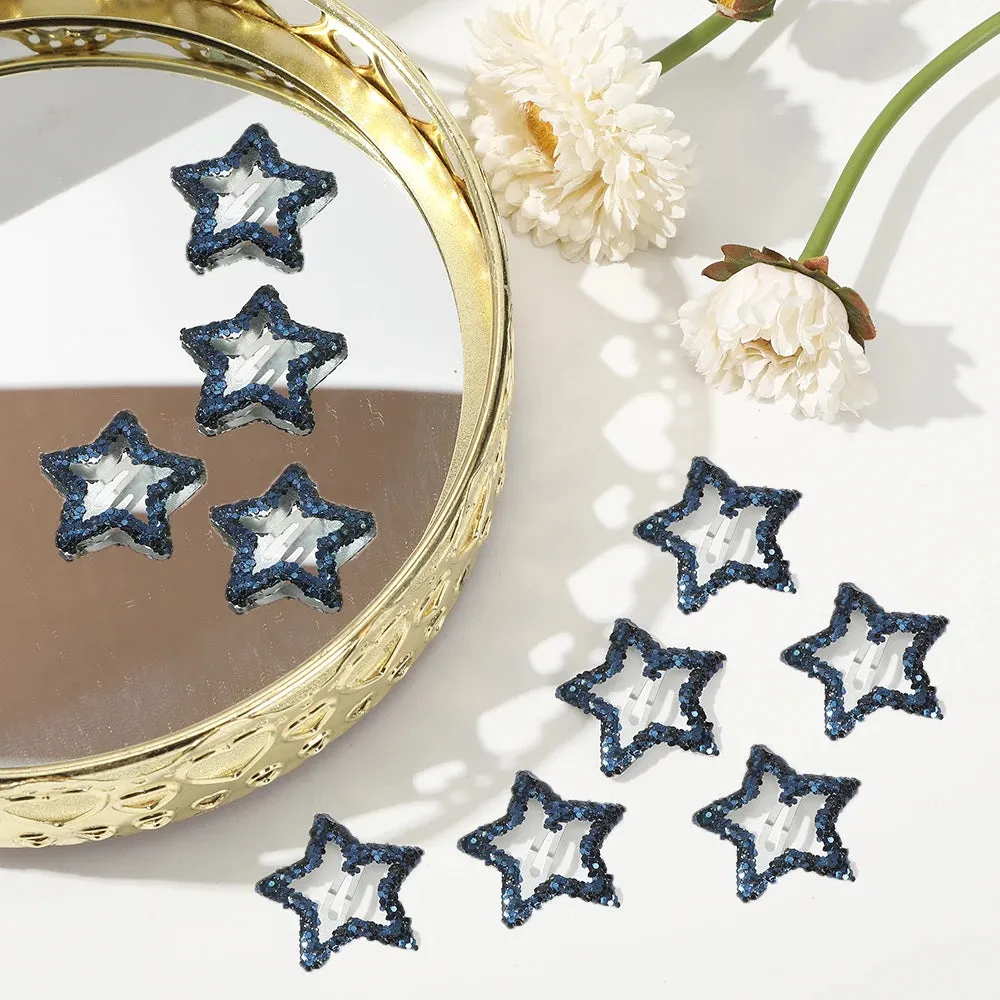 TEEK - 5-10 Pcs Hollow Star Hair Clips