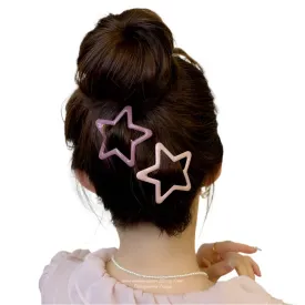 TEEK - 5-10 Pcs Hollow Star Hair Clips