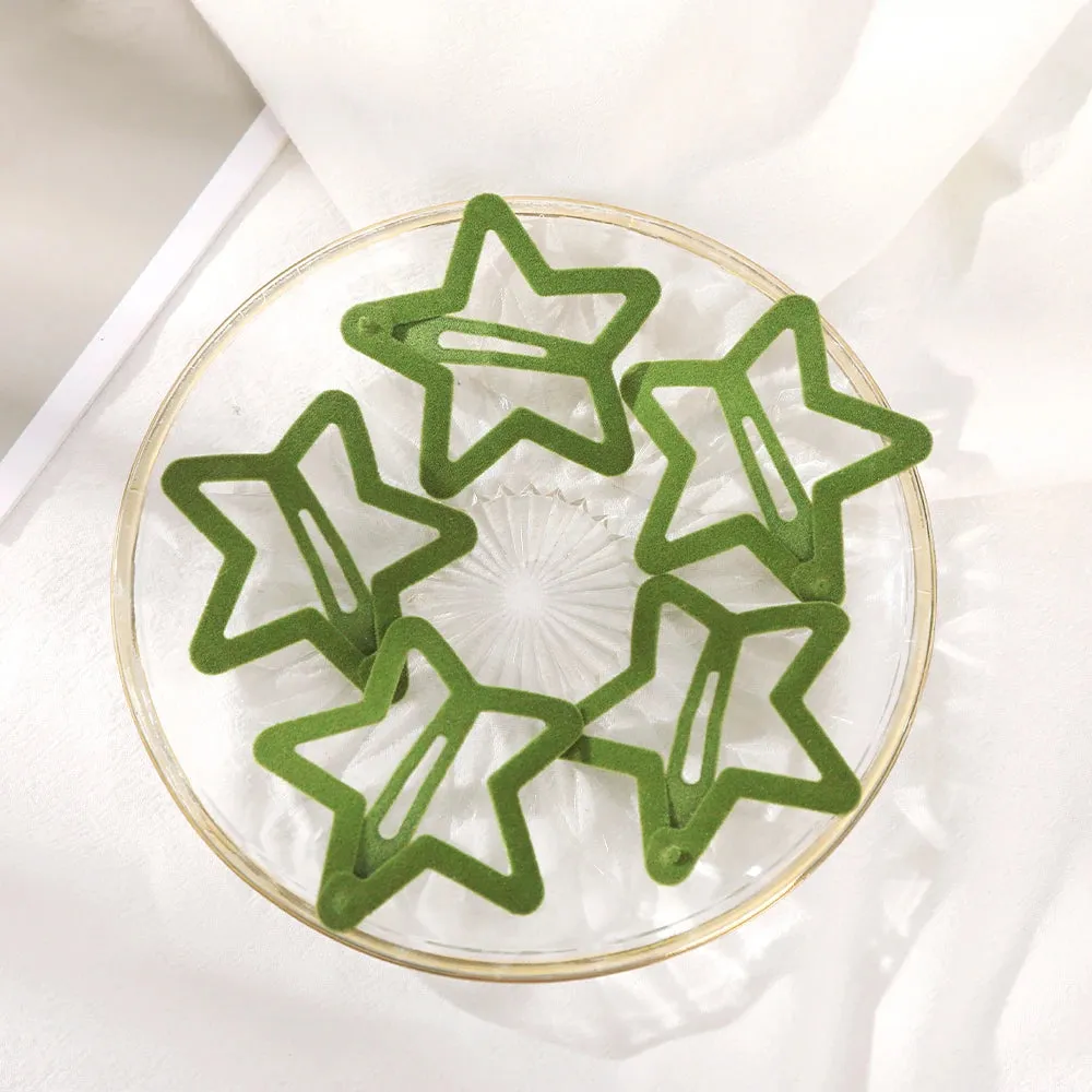 TEEK - 5-10 Pcs Hollow Star Hair Clips