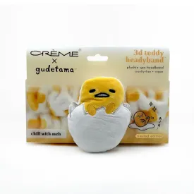 The Crme Shop x Gudetama Chill With Meh 3D Teddy Headyband | Spa Headband | Headband for Washing Face | Skincare Headbands | Soft & Fluffy Headbands for Women