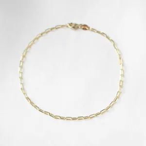 Thin Paper Clip Chain Bracelet