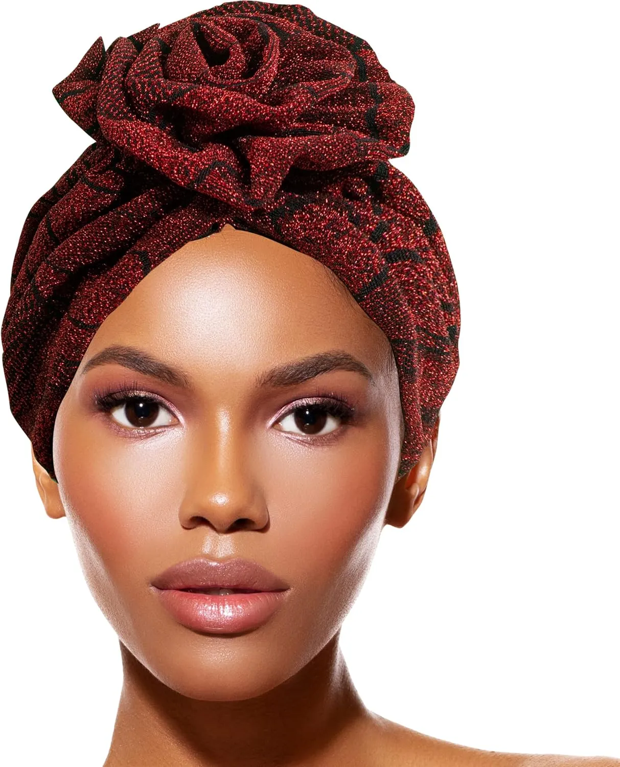 TouchUps Hair Bun Cap Hair Protection Head Wrap Hairbun Cap Wrap African Turban Pattern Headwrap Headscarf