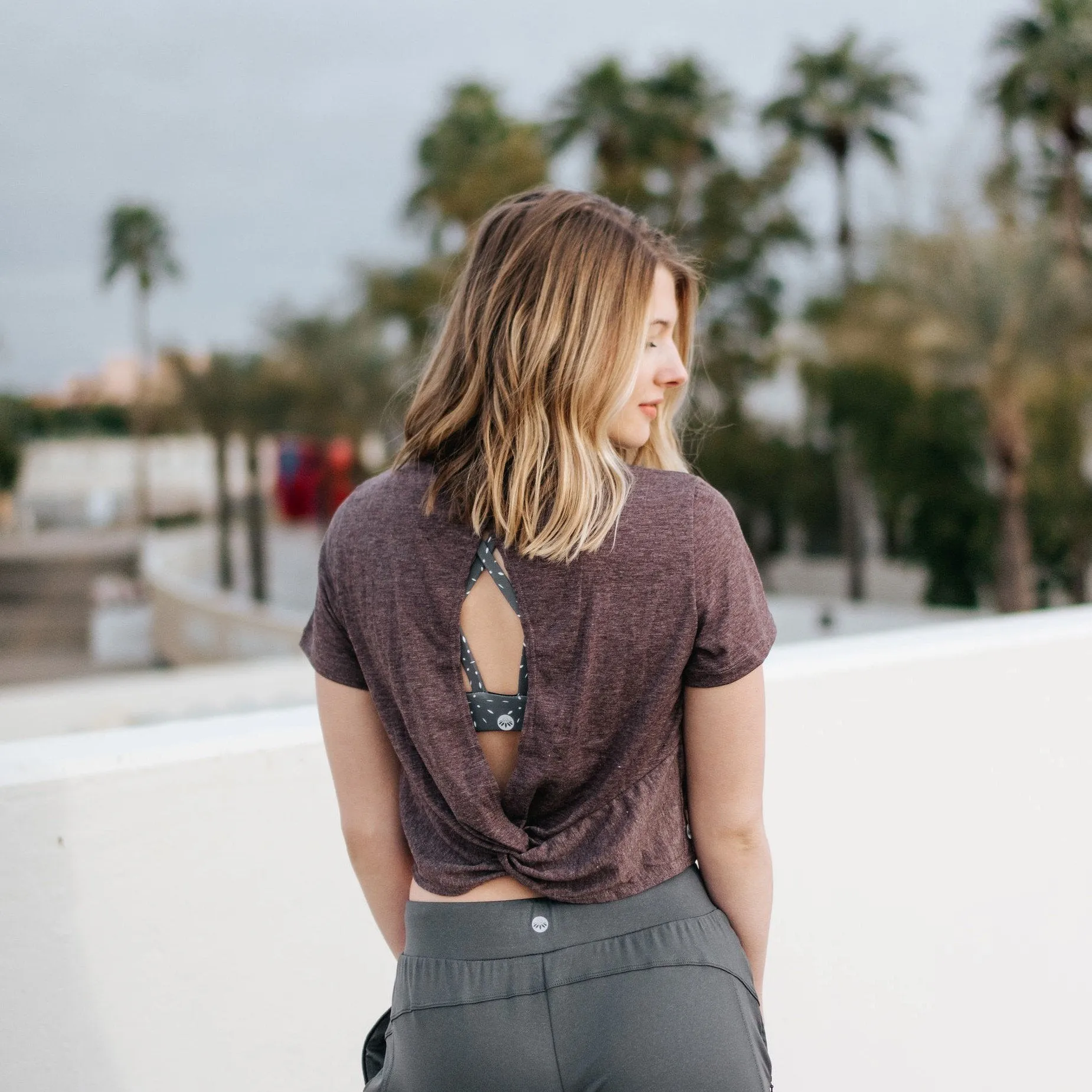 Twisted Crop Top - Fossil