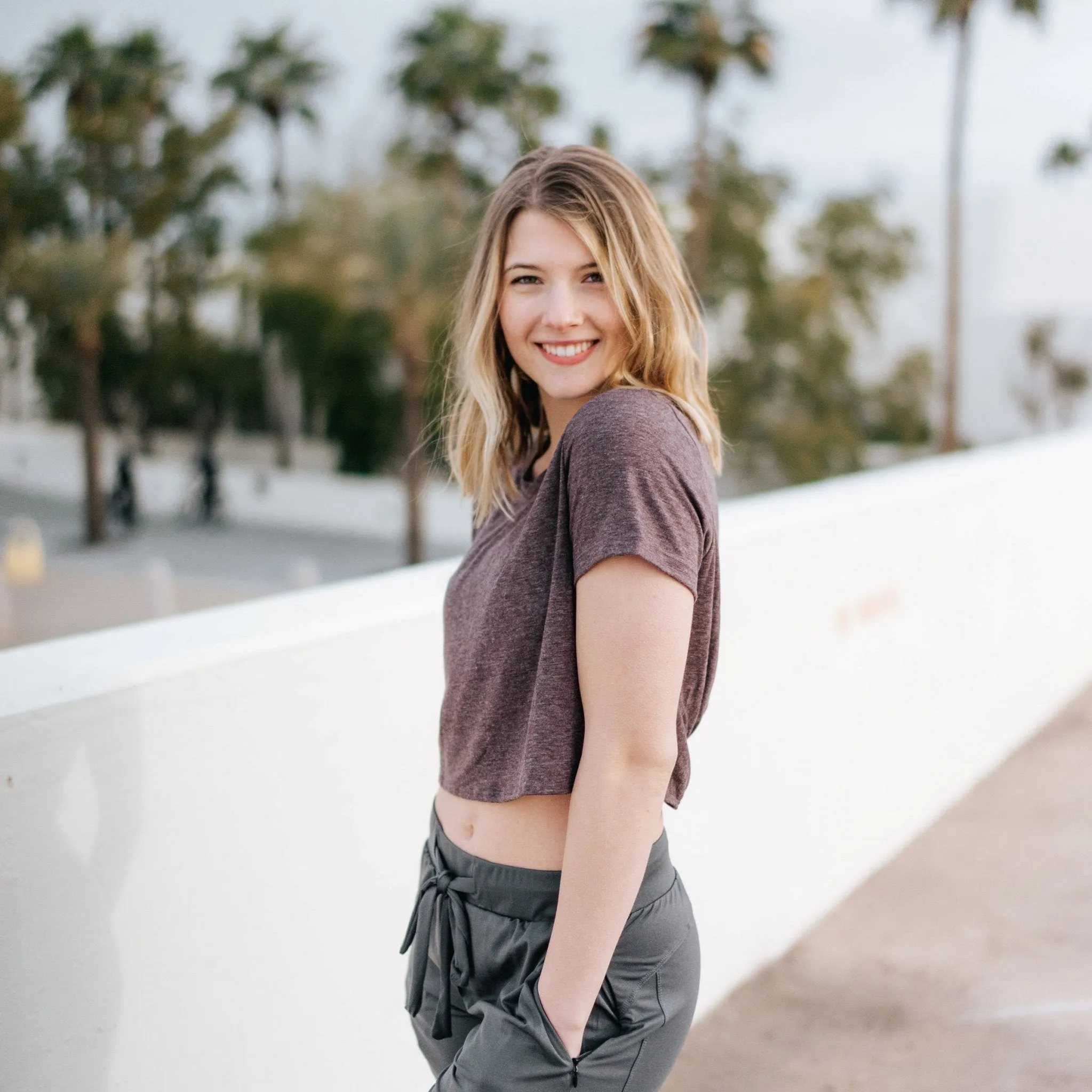 Twisted Crop Top - Fossil