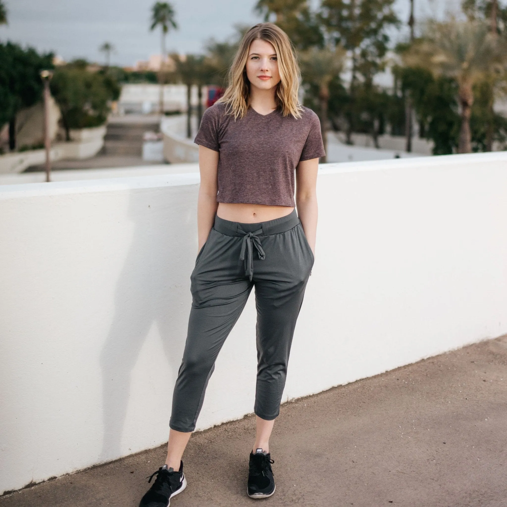 Twisted Crop Top - Fossil
