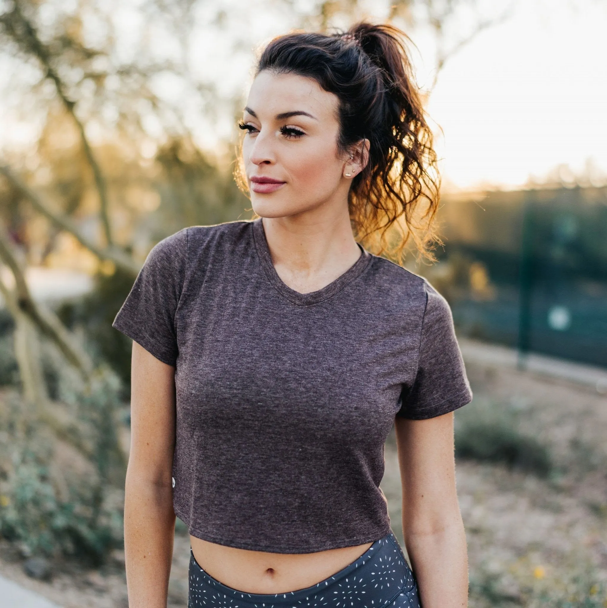 Twisted Crop Top - Fossil