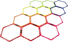 Yes4All Hex Agility Rings/Speed Rings with Carrying Bag  Hexagon Rings, Agility Hurdles for Agility Footwork Training