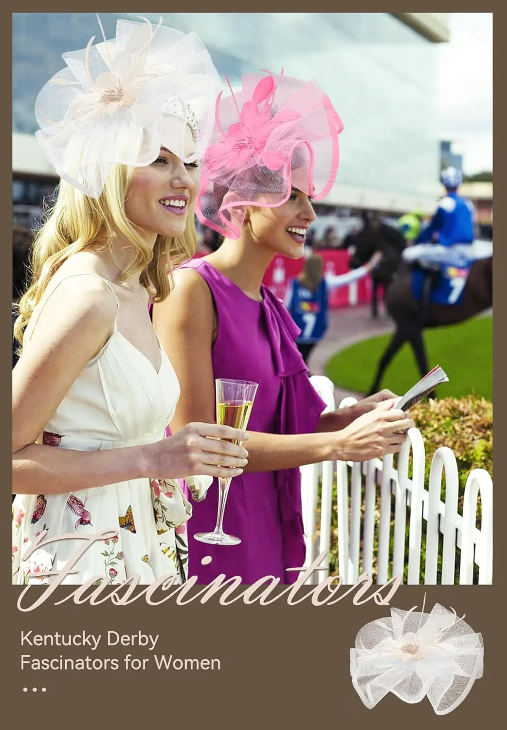Zando 2025 Kentucky Feather Mesh Fascinators Derby Hats for Women Girls with Clip and Headband Tea Party Wedding Cocktail Hat