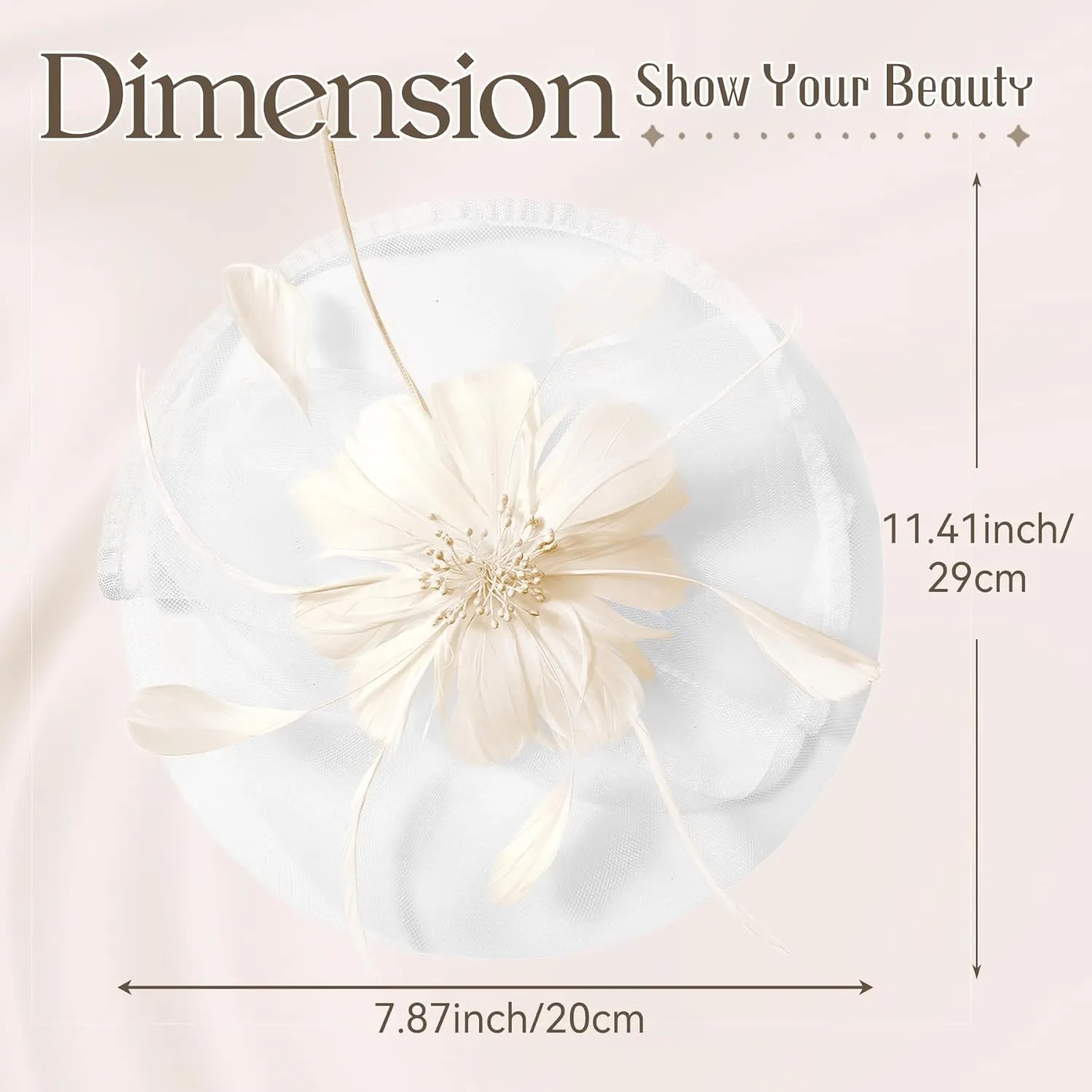 Zando 2025 Kentucky Feather Mesh Fascinators Derby Hats for Women Girls with Clip and Headband Tea Party Wedding Cocktail Hat