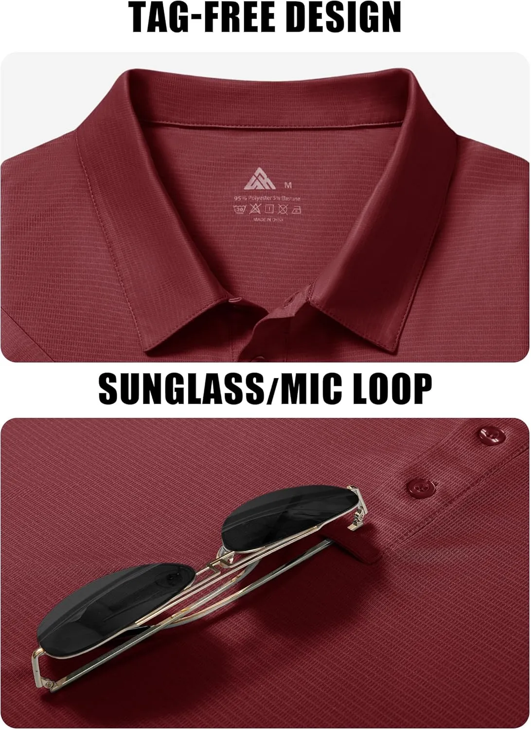 ZITY Mens Polo Shirts Short Sleeve Performance Moisture Wicking Work Golf Shirt